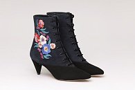 Ботильоны Tory Burch Cassidy Embroidered Lace-Up 45 mm Bootie